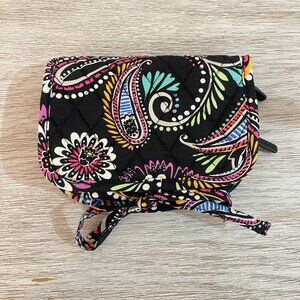 New Vera Bradley Accessory Jewelry Case Travel Storage Pouch Black Paisley